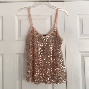 Rose Gold Sequin Tank